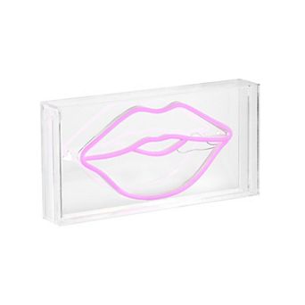 Lips Contemporary Glam Acrylic Box Usb Operated Led Neon Light