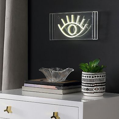 Eye Contemporary Glam Acrylic Box Usb Operated Led Neon Light