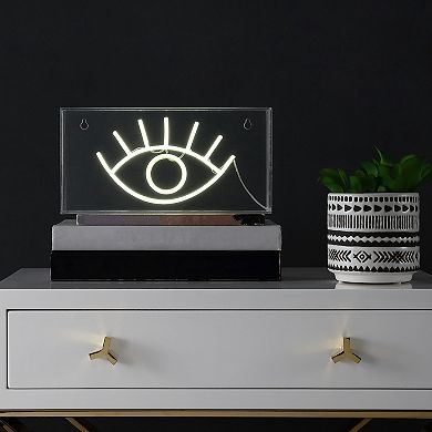Eye Contemporary Glam Acrylic Box Usb Operated Led Neon Light