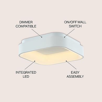 Rafael Integrated Led Metal Flush Mount Ceiling Light