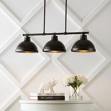 Asher Industrial Farmhouse Iron Linear Led Pendant