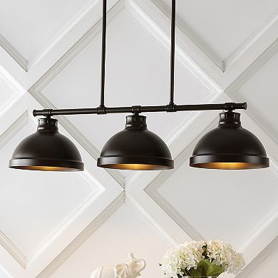 Asher Industrial Farmhouse Iron Linear Led Pendant