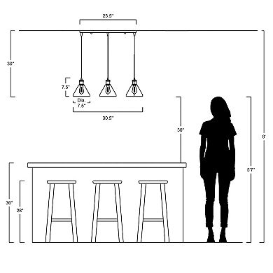 Kiawah Island Metal/glass Contemporary Modern Led Pendant