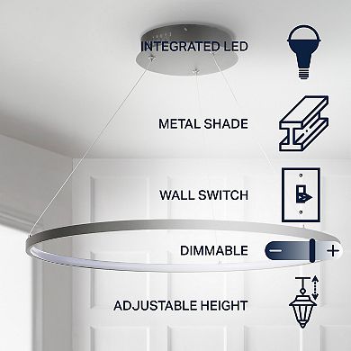 Brice Modern Contemporary Iron Integrated Led Pendant