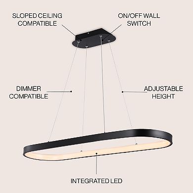 Brice Modern Contemporary Iron Integrated Led Pendant