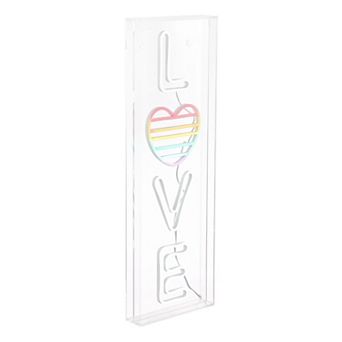 Love Contemporary Glam Acrylic Box Usb Operated Led Neon Light