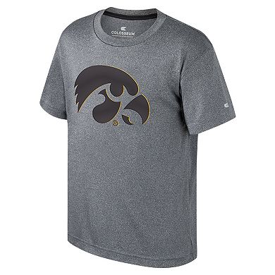 Youth Colosseum Heather Charcoal Iowa Hawkeyes Very Metal T-Shirt