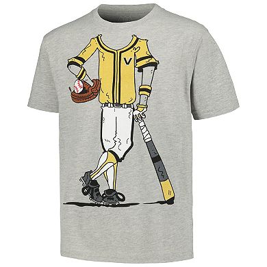 Youth Wes & Willy Gray Vanderbilt Commodores Baseball Player T-Shirt