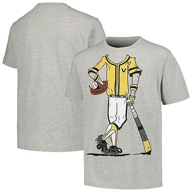 Youth Wes & Willy Gray Vanderbilt Commodores Baseball Player T-Shirt