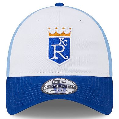 Youth New Era  White Kansas City Royals 2024 Batting Practice 9TWENTY Adjustable Hat