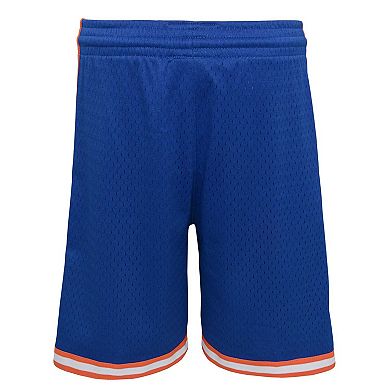 Youth Mitchell & Ness Blue New York Knicks Hardwood Classics Swingman Shorts