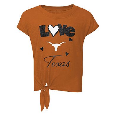Preschool & Toddler Texas Orange/Black Texas Longhorns Forever Love T-Shirt & Leggings Set