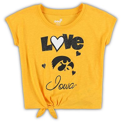 Preschool & Toddler Gold/Black Iowa Hawkeyes Forever Love T-Shirt & Leggings Set