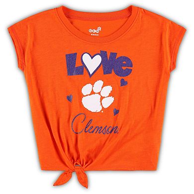 Preschool & Toddler Orange/Purple Clemson Tigers Forever Love T-Shirt & Leggings Set