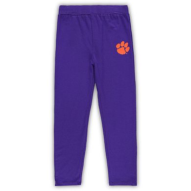 Preschool & Toddler Orange/Purple Clemson Tigers Forever Love T-Shirt & Leggings Set