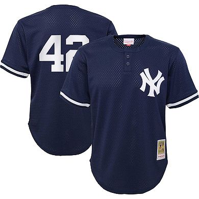 Youth Mitchell & Ness Mariano Rivera Navy New York Yankees Cooperstown CollectionÂ Mesh Batting Practice Jersey