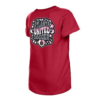 Girls Youth 5th & Ocean by New Era Red Atlanta United FC Color Changing T-Shirt