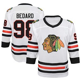 Youth Connor Bedard White Chicago Blackhawks Away Replica Player Jersey