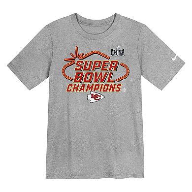 Preschool Nike  Gray Kansas City Chiefs Super Bowl LVIII Champions Locker Room Trophy Collection T-Shirt