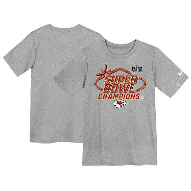 Preschool Nike  Gray Kansas City Chiefs Super Bowl LVIII Champions Locker Room Trophy Collection T-Shirt