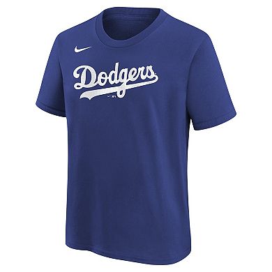 Youth Nike Freddie Freeman Royal Los Angeles Dodgers Home Player Name & Number T-Shirt