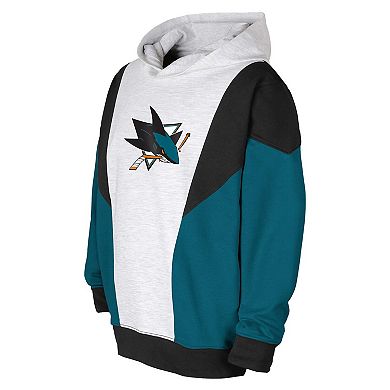 Youth Ash/Black San Jose Sharks Champion League Fleece Pullover Hoodie