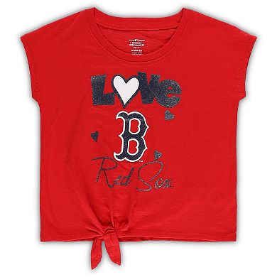 Girls Preschool Navy/Red Boston Red Sox Forever Love Tri-Blend T-Shirt & Leggings Set
