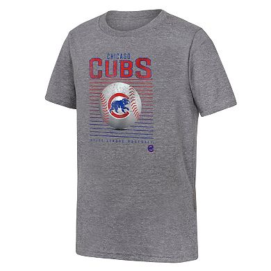 Youth Fanatics Branded Gray Chicago Cubs Relief Pitcher Tri-Blend T-Shirt
