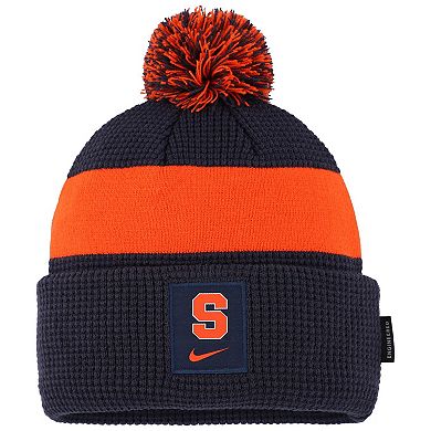 Youth Nike Navy Syracuse Orange Cuffed Knit Hat with Pom