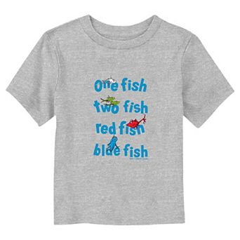 Baby & Toddler Boy Dr. Seuss One Fish Two Fish Red Fish Blue Fish Text Graphic Tee