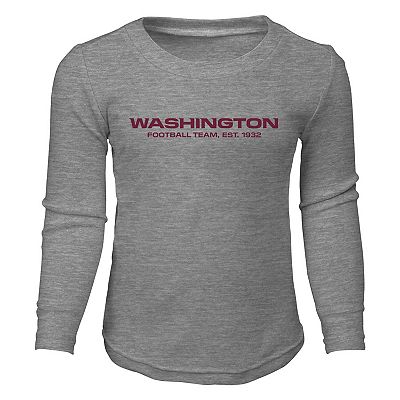 Preschool Heather Gray Washington Football Team Long Sleeve T