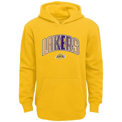 Preschool Gold/Heather Gray Los Angeles Lakers Double Up Pullover Hoodie & Pants Set