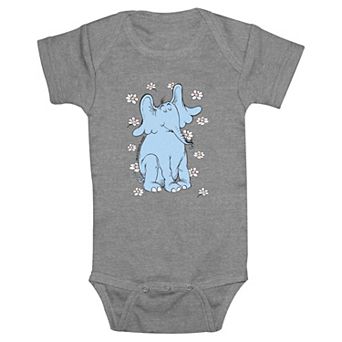 Baby Dr. Seuss Horton Peaceful Flowers Graphic Bodysuit