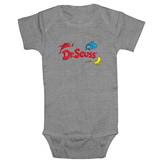 Baby Dr. Seuss One Fish Two Fish Red Fish Blue Fish Graphic Bodysuit