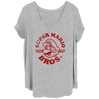 Juniors' Plus Size Super Mario Bros Since 1985 Graphic Tee