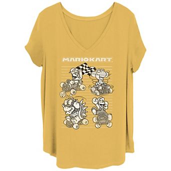 Juniors' Plus Size Mario Kart Classic Racers Graphic Tee