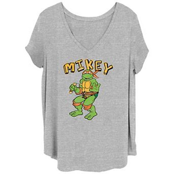 Juniors' Plus Size Teenage Mutant Ninja Turtles Mikey Poster Graphic Tee