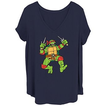 Juniors' Plus Size Teenage Mutant Ninja Turtles Action Raphael Graphic Tee