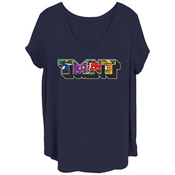 Juniors' Plus Size Teenage Mutant Ninja Turtles Eyes Filled Logo Graphic Tee