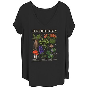 Juniors' Plus Size Harry Potter Herbology Chart Graphic Tee