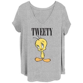 Juniors' Plus Size Looney Tunes Tweety Poster Graphic Tee