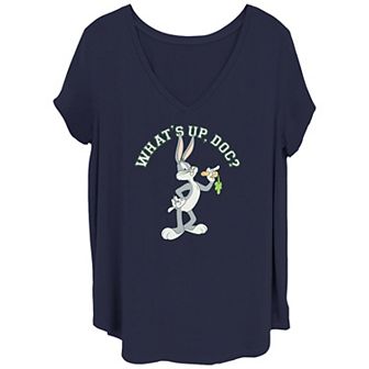 Juniors' Plus Size Looney Tunes Bugs Bunny What's Up, Doc? Graphic Tee