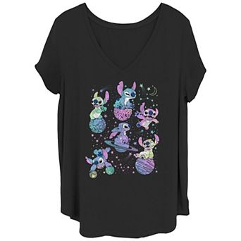 Disney's Lilo & Stitch Planetary Stitch Juniors' Plus Graphic Tee