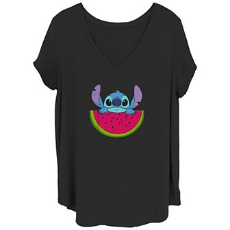 Disney's Lilo & Stitch Watermelon Stitch Juniors' Plus Graphic Tee