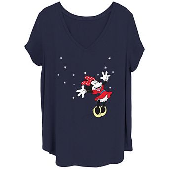 Disney's Minnie Mouse Americana Juniors' Plus Graphic Tee