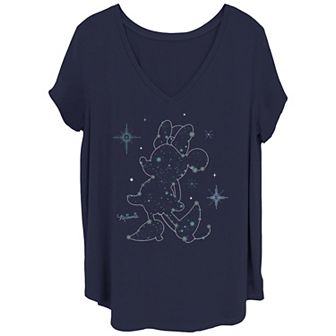 Disney's Minnie Mouse Cosmic Minnie Juniors' Plus Graphic Tee