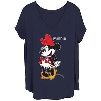 Disney's Minnie Mouse Cute Pose Juniors' Plus Graphic Tee