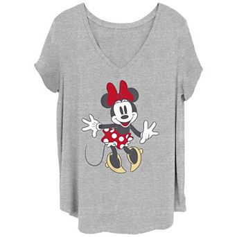 Disney's Minnie Mouse Dots Pose Juniors' Plus Graphic Tee