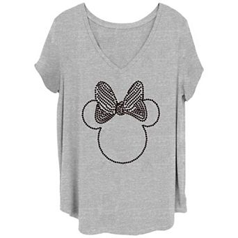 Disney's Minnie Head Outline Juniors' Plus Graphic Tee