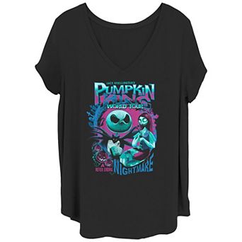 Disney's The Nightmare Before Christmas Pumpkin King World Tour Juniors' Plus Graphic Tee